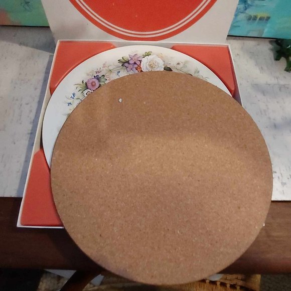 Set of six Pimpernel vintage cork placemats - floral - in box - Picture 2 of 6